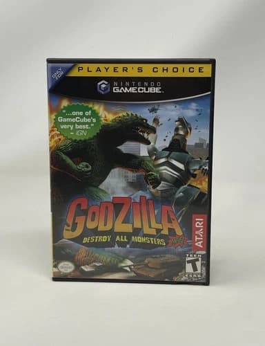 Godzilla Destroy All Monsters Melee Nintendo GameCube Complete CIB Pristine Disc