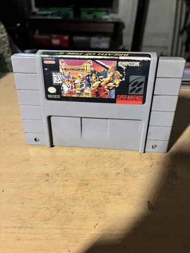 Breath of Fire II SNES Authentic Cartridge Tested Working Clean Label RPG Capcom
