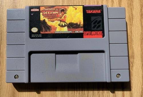 Samurai Shodown (Super Nintendo SNES, 1994) - Tested, Working