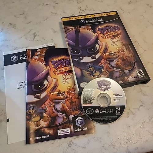 Spyro: A Hero's Tail (Nintendo GameCube, 2004 - Players Choice) Cib, Clean Disc