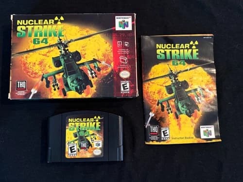 Nuclear Strike 64 (Nintendo 64, 1999) Box Manual Complete CIB N64