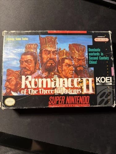 Romance of the Three Kingdoms II Nintendo SNES Complete in Box