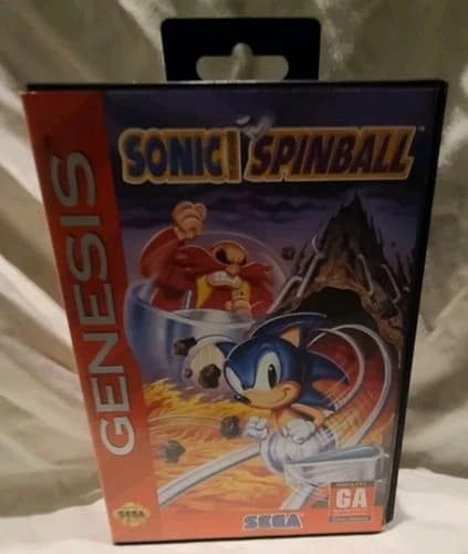 Sonic Spinball (Sega Genesis, 1993) CIB Complete w/ Manual Tested