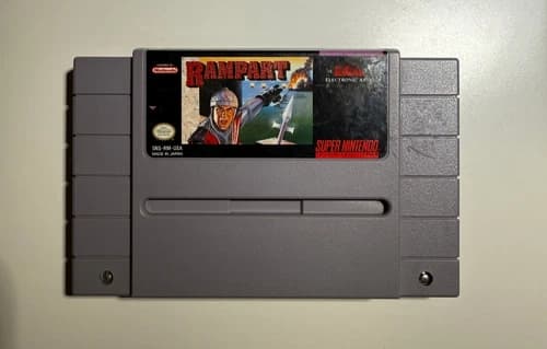 Rampart (Super Nintendo SNES, 1993) – Authentic – Tested & Working – Cart Only