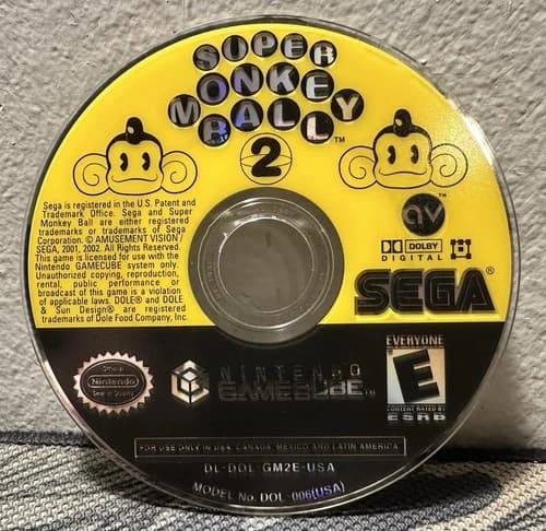 Super Monkey Ball 2 (Nintendo GameCube, 2002) * Disc Only * [Tested]