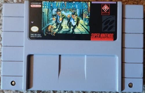 The Blues Brothers SNES Authentic Vintage Tested Video Game Cartridge