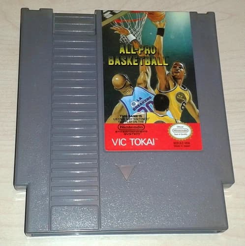 All-Pro Basketball NBA Nintendo NES Vintage classic original game cartridge