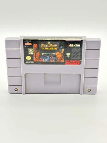 WrestleMania The Arcade Game Super Nintendo SNES Game Cartridge Free Shipping