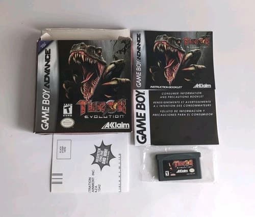 Turok Evolution GBA CIB -Gameboy Advance- Complete in Box - Tested And Working!