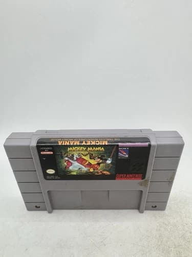 Mickey Mania The Timeless Adventures of Mickey Mouse SNES Tested Authentic Great