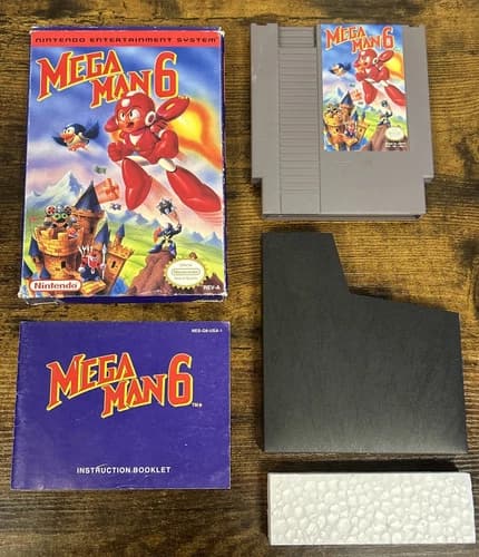 Mega Man 6 (Nintendo NES) Complete In Box CIB! Tested! Authentic! US Version!