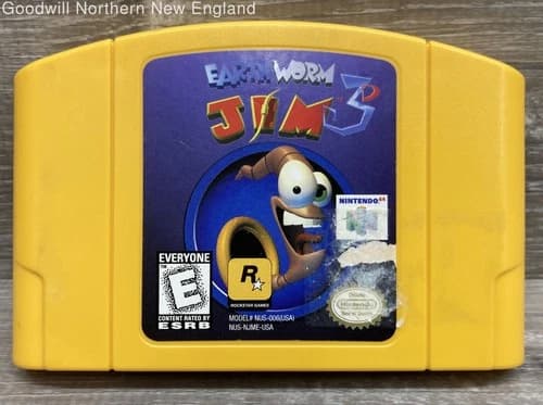Earthworm Jim 3D Nintendo N64 Video Game Authentic Cartridge Only Tested Works