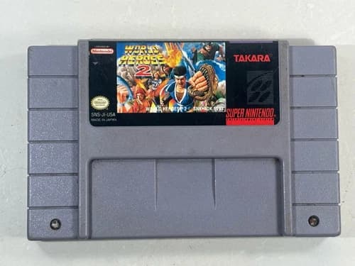 World Heroes 2 (Super Nintendo, 1994) SNES Authentic Tested