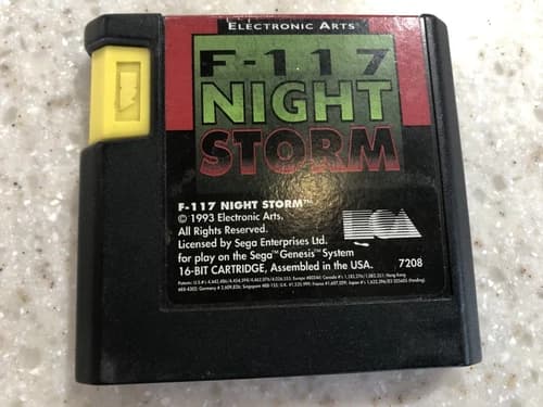 F-117 NIGHT STORM ORIGINAL SEGA GENESIS GAME CARTRIDGE ONLY NES HQ