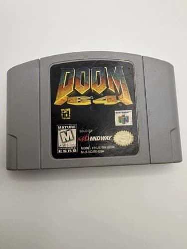 Doom 64 Nintendo 64 N64 Authentic CLEAN Cartridge Only Tested WORKS!