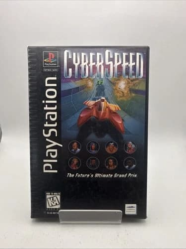 Cyberspeed PS1 Long Box Sony PlayStation 1 1995 Cyber Speed Tested CIB Clean