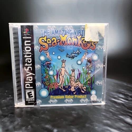 Amazing Virtual Sea-Monkeys PS1 PlayStation 1 Game CIB SLUS-01475 Tested 🎮