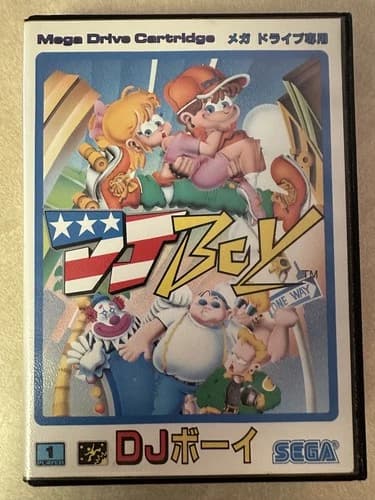 SEGA Mega Drive DJ BOY Cartridge Video Game G-4032, 2 Manuals
