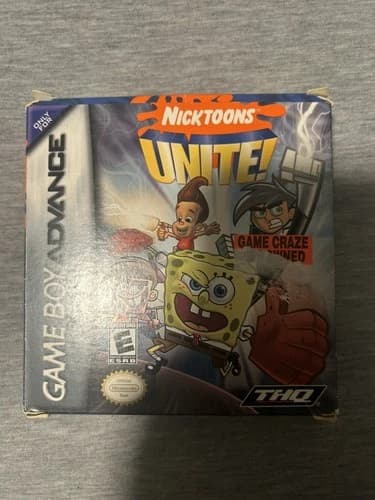 Nicktoons Unite for Nintendo Game Boy Advance GBA with Box/Manual