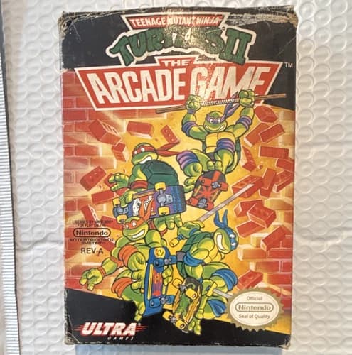 Teenage Mutant Ninja Turtles II Arcade Game NES Ultra Games CIB Manual Multipla…