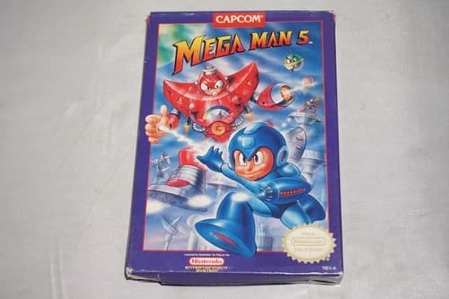 Mega Man 5 (Nintendo NES) Complete in Box CIB