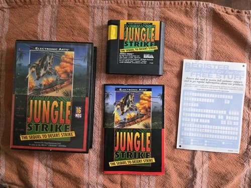 Jungle Strike: The Sequel To Desert Strike (Sega Genesis, CIB)