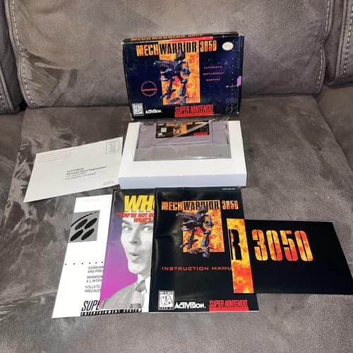 MechWarrior 3050 (Super Nintendo Entertainment System Game Complete CIB SNES !