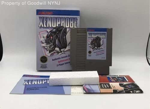 Xenophobe Nintendo NES CIB Complete in Box Gray Cartridge Sunsoft 1988