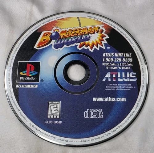 Bomberman World (Sony PlayStation 1, 1998) Disc Only Authentic PS1 Tested