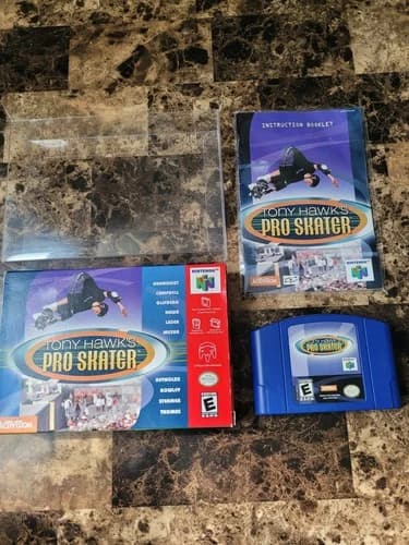 Tony Hawk's Pro Skater (Nintendo 64, 1999) N64 Complete With Manual (Tested)