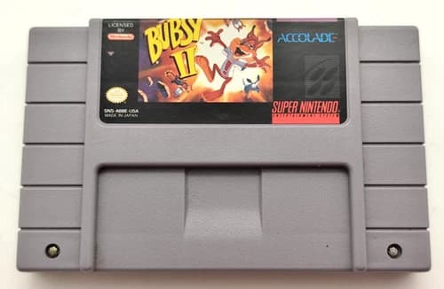 Bubsy II 2 (Super Nintendo SNES, 1994) *Cart Only* Authentic Tested & Cleaned!