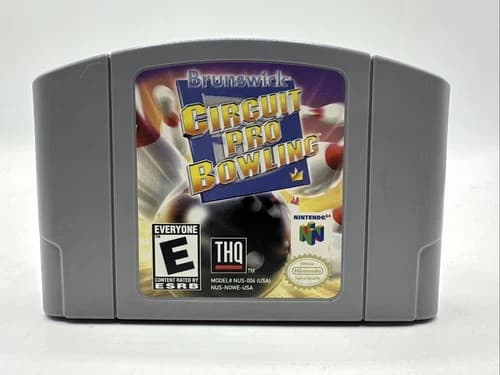 Brunswick Circuit Pro Bowling 1 Nintendo 64 N64 Authentic Game Cartridge Sports