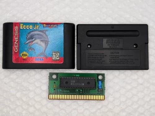 Ecco Jr. (Sega Genesis, 1995) Authentic - Clean - Tested - Good Condition