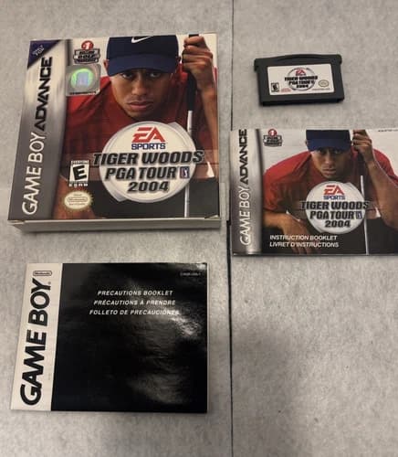 Gameboy Advance Tiger Woods PGA Tour 2004 Complete In Box CIB Game Boy GBA
