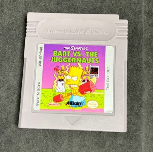 The Simpsons Bart vs. The Juggernauts (GB/ Gameboy) Authentic Cartridge
