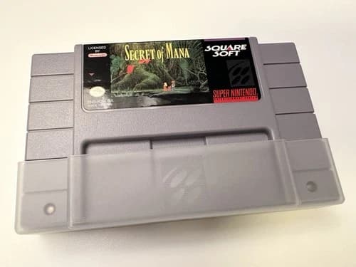Secret of Mana (Super Nintendo SNES, 1993) Tested Saves Cleaned Fast Shipping