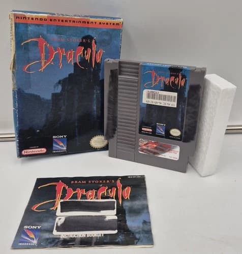 BRAM STOKER'S DRACULA NINTENDO NES VIDEO GAME CIB COMPLETE WITH MANUAL VERY RARE