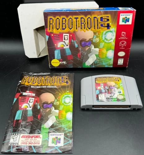 Robotron 64 Nintendo 64 N64 CIB Complete W/ Manual Authentic Crave