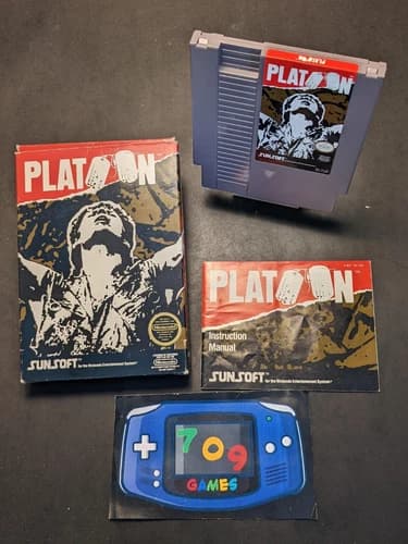 Platoon (Nintendo Entertainment System, 1988) NES CIB COMPLETE