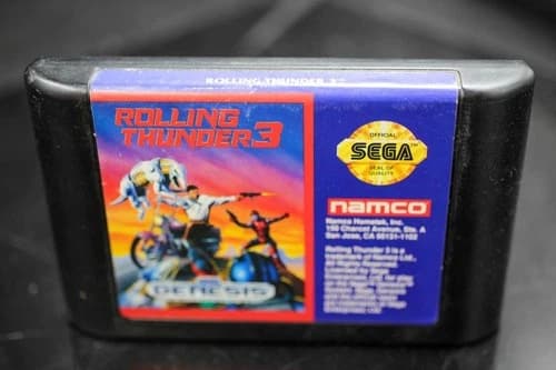 Rolling Thunder 3 Sega Genesis, 1993 Authentic Tested Working Cartridge Only