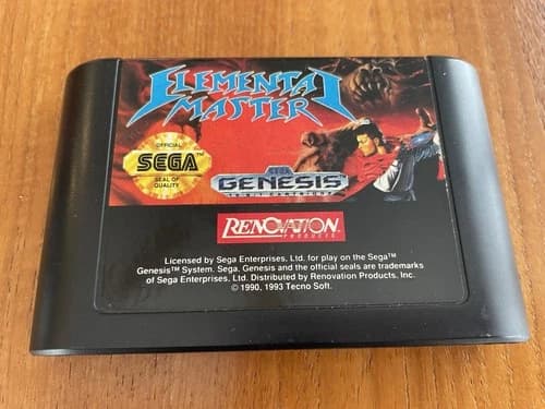 Elemental Master Sega Genesis Renovation Rare Authentic Free Shipping!