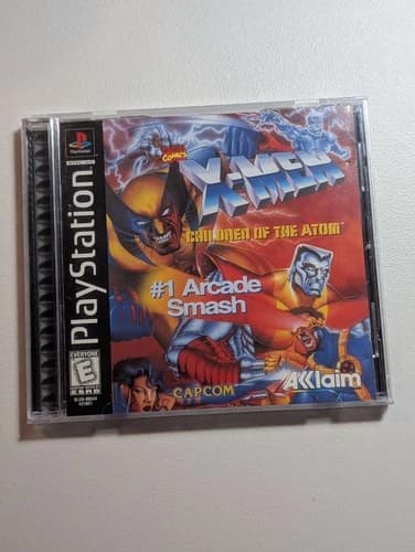X-Men Children of the Atom (Sony PlayStation 1) PS1 Capcom Fighting CIB Reg Card