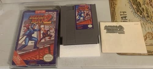 Mega Man 2 (Nintendo NES, 1989) Complete CIB COMPLETE w/ Manual Tested & Working