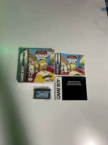 The Simpsons Road Rage (2003) Game Boy Advance Complete In Box Tested Working