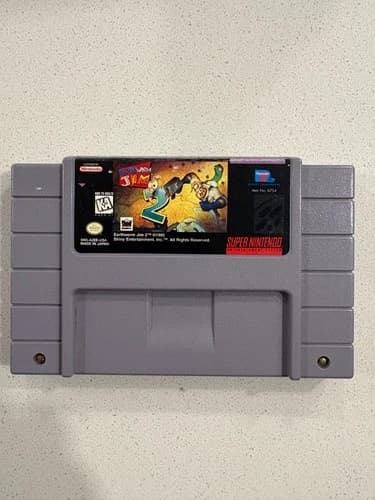 Earthworm Jim 2 (SUPER NINTENDO SNES) AUTHENTIC
