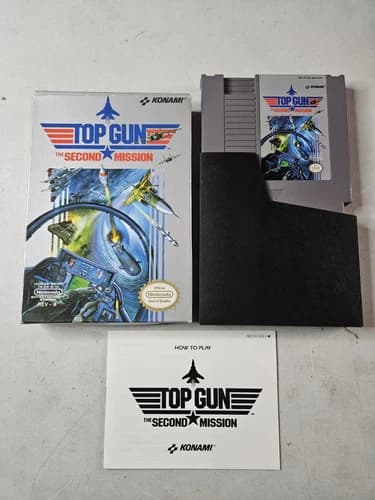 Top Gun 2 The Second Mission Complete in Box CIB (Nintendo, NES 1990)
