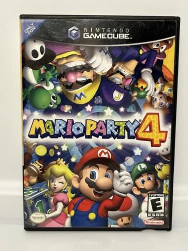 Mario Party 4 (Nintendo GameCube, 2002) Tested - Clean Disc - Complete CIB