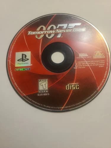 007 Tomorrow Never Dies Black Label PS1 Sony PlayStation 1 Disc Only