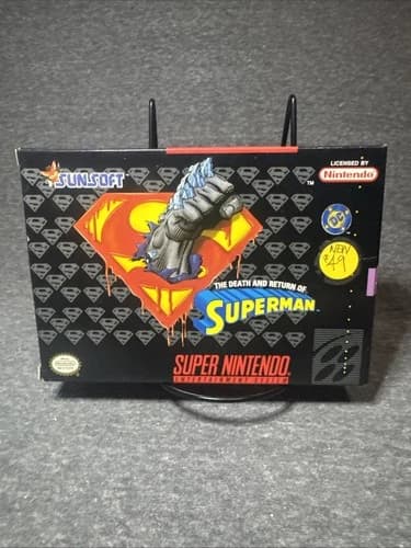 Death and Return of Superman Super Nintendo Entertainment System SNES CIB 22