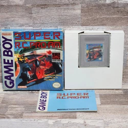 Super R.C. Pro-Am (Nintendo Game Boy, 1991) Complete w/ Box and Manual Tested